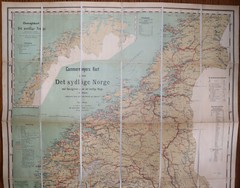 1895 South Norway Cammermeyers Kart Det Sydlige Norge Folding Map Stanford Case