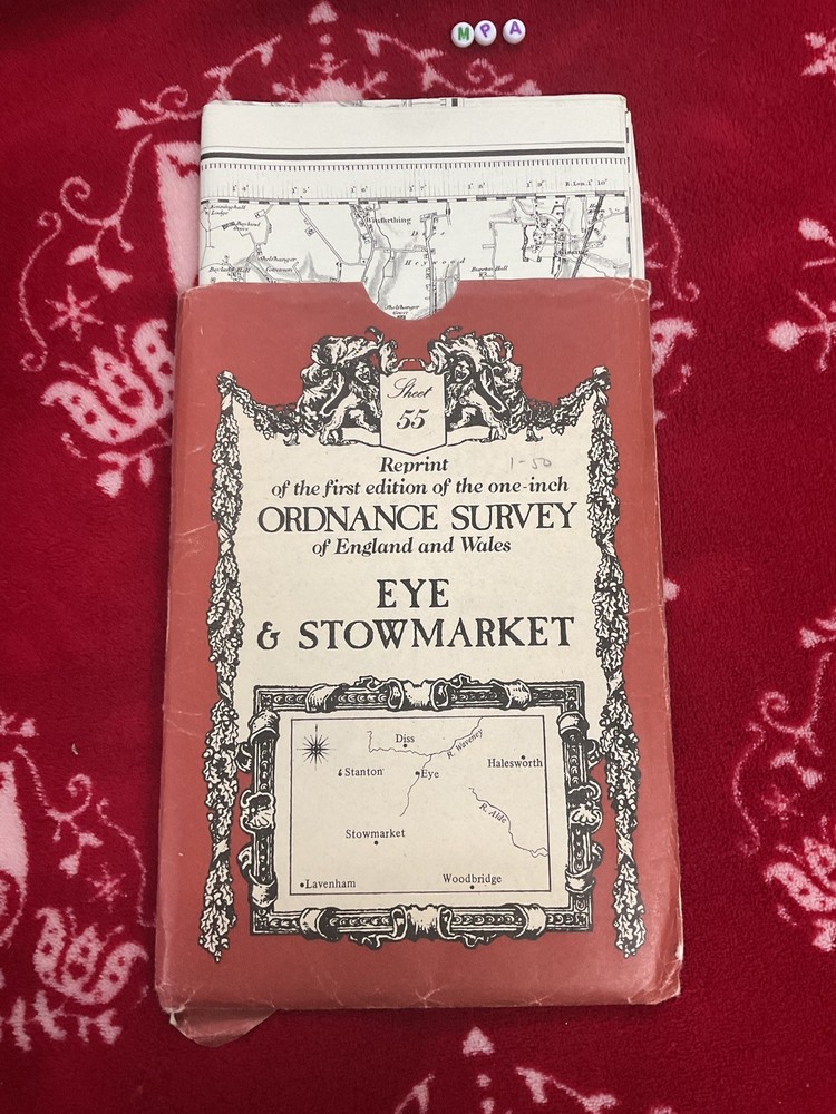 ORDNANCE SURVEY & STOWMARKET REPRINT SHEET ONE INCH MAP