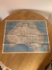 National Geographic Australia Land of Living Fossils Map Magazine 1979