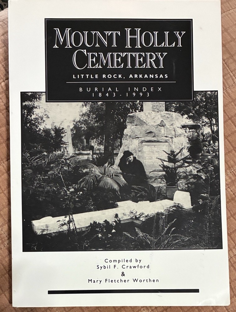 Mount Holly Cemetery Little Rock, Ark. Burial Index 1843-1993 Crawford, Worthen
