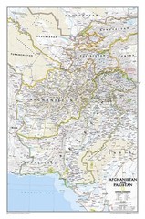 Afghanistan, Pakistan Map [Laminated]: Reference Maps by Nat Geo Maps (English)