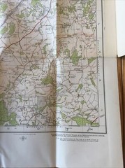 1919 Ordnance Survey One Inch Contoured Road Cloth Map 112 Marlborough & Devizes