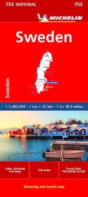 Sweden – Michelin National Map 753 by Michelin (Sheet map, folded)