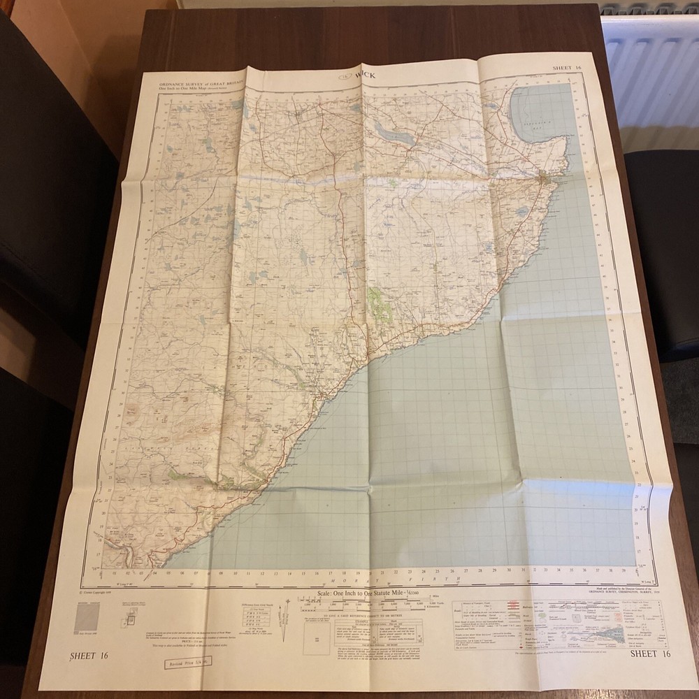 Wick Map – Ordnance Survey Sheet 16 – 1959