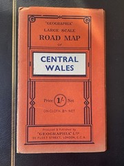 GEOGRAPHIA VINTAGE LARGE SCALE ROAD MAP OF CENTRAL WALES