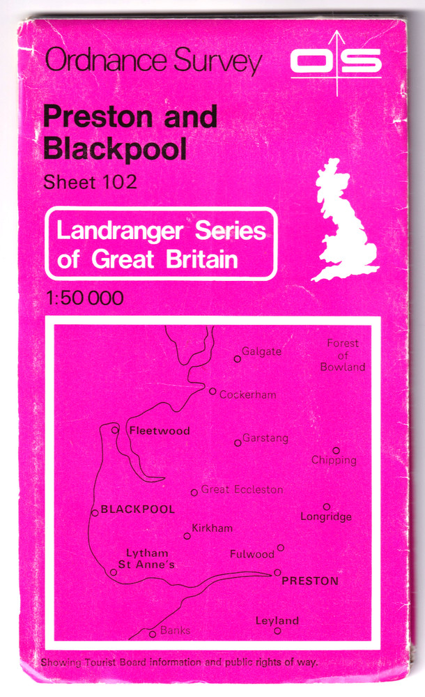 PRESTON & BLACKPOOL – Ordnance Survey Landranger Map