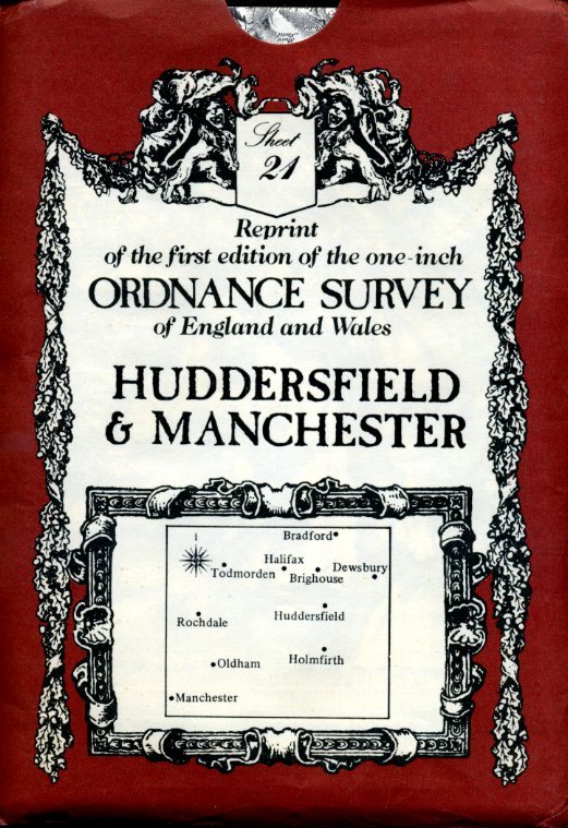 Ordnance Survey One Inch First Edition Reprint Map HUDDERSFIELD & MANCHESTER-21