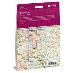Norway Beitostolen Nordeca map 2375 walking hiking ski-trails 1:50K