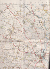 Banbury National Grid Ordnance Survey One-Inch Map #145 1953 Paper 7th Series