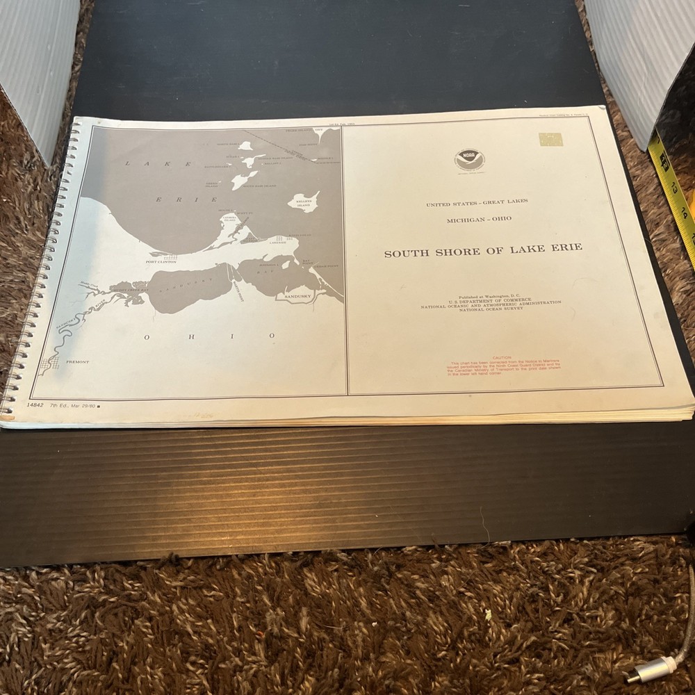NOAA Recreational Chart 14842 South Shore Of Lake Erie Boating Maps charts 1st e
