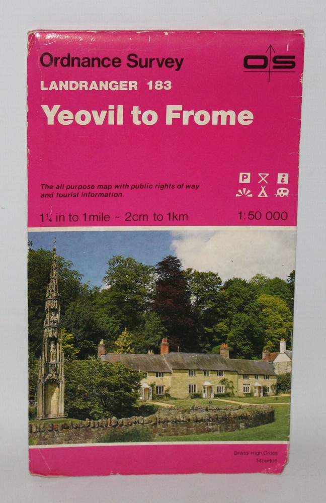 Ordnance Survey Landranger Map – Yeovil to Frome, Sheet 183 – 1985
