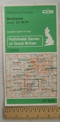 1981 OS Pathfinder map Sheet SO 86/96 Droitwich