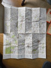 One Inch Ordnance Survey Map Sheet 143 GLOUCESTER & MALVERN 1946 – Cloth Vintage