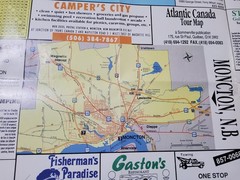 ❤️Vintage 1991❤️Atlantic Provinces Maritimes at a Glance Map❤️RARE PLEASE LOOK❤️