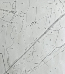 Caldicot Level Ordnance Survey 6 ins : 1 mile 1921 paper map 105 x 75 cms