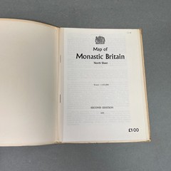 VTG 1954 Ordnance Survey Set 2 Monastic Britain Maps 10mi/in British Monasticism