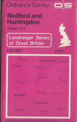 Ordnance Survey 1:50,000 Landranger Series Sheet 153 Bedford and Huntingdon