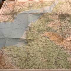 NORTH SOMERSET Bartholomew Revised Contoured Half Inch Map No 7 Paper 1954