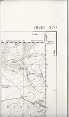 Ordnance Survey (OS) 1:25,000 First Series Map Sheet ST 91 Tollard Royal