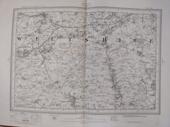 Original Antique OS Map DEVIZES 1898. Ordnance Survey 1 inch series. Wiltshire