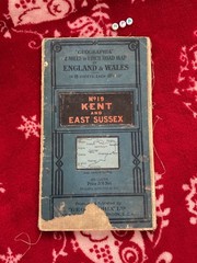 Antique vintage , rambling walking Map ,Kent East Sussex , Rare , Geographia