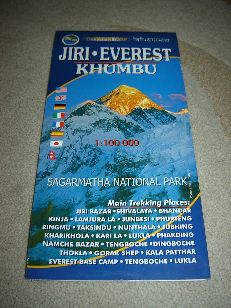 Jiri To Everest Trekking Map 1:100,000