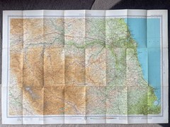 Bartholomew’s Map Tyneside Newcastle Vintage 60s 1962 Paper Half Inch Free Post