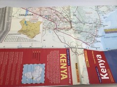 Tourist Map Africa Kenya Travel guide Sheet Map Folded dated 2007