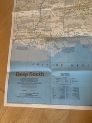 National Geographic The Making of Americe Deep South Map Magazine 1983