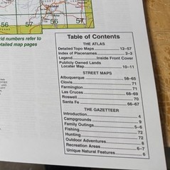 NEW MEXICO Delorme Atlas & Gazetteer Map Book Topo Back Roads GPS Recreation