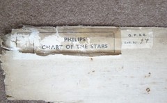 1940 PHILIPS Chart of the Stars Map by George Philip & Son, Vintage Wall Hanging