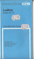 Ordnance Survey 1:25,000 First Series Map Sheet SO 57 Ludlow