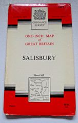 Ordnance Survey Map – 7th Series – Salisbury – Sheet 167 -Published 1956 – Paper