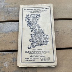 DEESIDE Bartholomew Revised Contoured Half Inch Map Sh 52 Paper 1950 Montrose