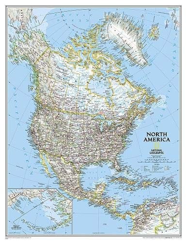 NATIONAL GEOGRAPHIC: NORTH AMERICA CLASSIC ENLARGED WALL By National Geographic