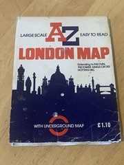 London Folding Map with Underground Railway, Street Index 1980’s Tourist UK