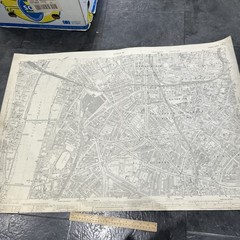 Ordinance Survey 25 Inch To The Mile Large Scale Map 1935 Southwark. London