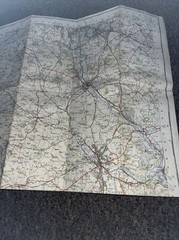 Ornance Survey one inch map -Stafford -1953 -sheet 119-cloth Paper