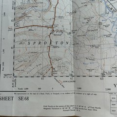 Vintage Ordnance Survey First Series Helmsley 1954 Sheet SE 68