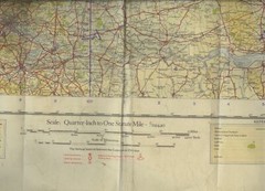 ORDNANCE SURVEY MAP NORTH EAST ENGLAND SHEET 3 .MILITARY 1937