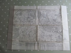 VINTAGE OS MAP OF ASHURSTWOOD AREA SUSSEX 1932 EDITION – SIX INCHES TO ONE MILE
