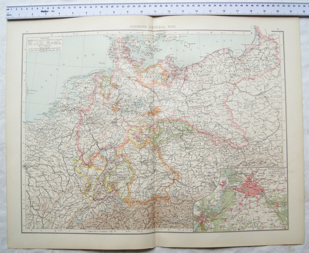 1895 The Times Plate 35 & 36 Germany, General Map