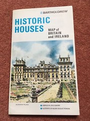 1982 Bartholomew Map Of Historic Houses Of Britain & Ireland
