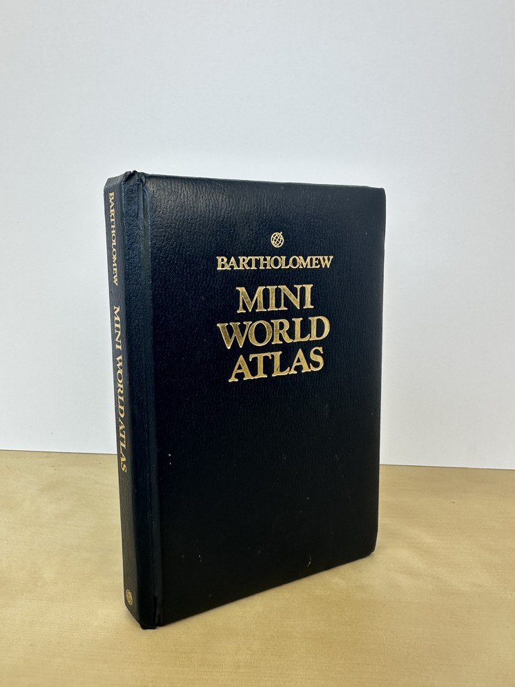 Bartholomew Mini World Atlas 1980 Hardcover Vintage Map Book Reference Geography