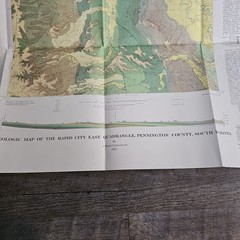 USGS Geologic Maps of Rapid City West & East Quadrangle Pennington County 1969 +