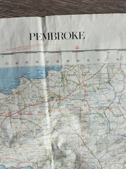 Ministry of Defence 1960 Pembroke Locality Training Area Map