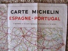 Michelin Map España (Spain) & Portugal, Sheet 990, Vintage 1971; 47 1/2″ x 39″