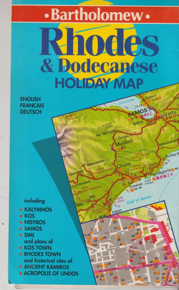 Rhodes and Dodecanese Holiday Map (Bartholomew )