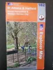 Ordnance Survey OS182 St Albans and Hatfield Explorer Map 2010 VGC 9780319237809