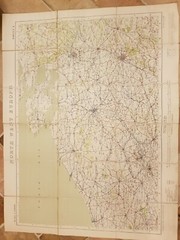 Vintage Map, Belgium, War Office 1914, Sifton Praed Cloth Map